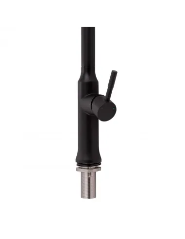 Змішувач для кухні з висувним виливом Q-Tap Baruska QTBAR9137103UB Black Matt - 5