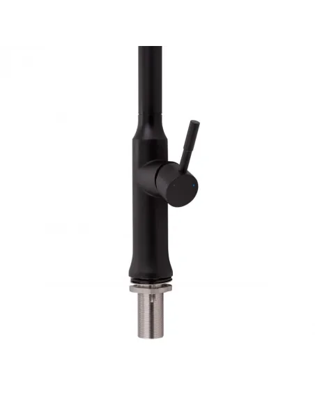 Змішувач для кухні з висувним виливом Q-Tap Baruska QTBAR9137103UB Black Matt - 5