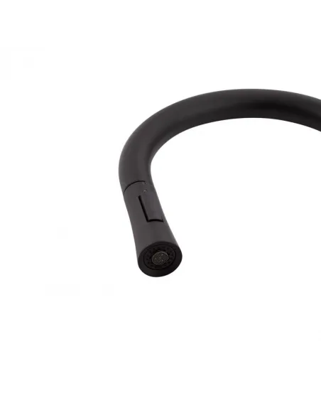 Змішувач для кухні з висувним виливом Q-Tap Baruska QTBAR9137103UB Black Matt - 6