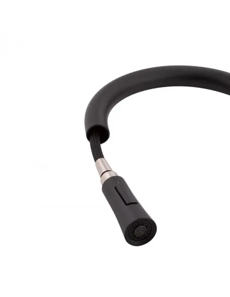 Змішувач для кухні з висувним виливом Q-Tap Baruska QTBAR9137103UB Black Matt - 7