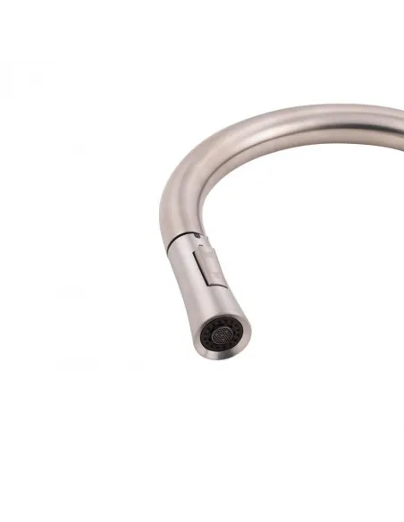 Смеситель для кухни с выдвижным изливом Q-Тap Baruska QTBAR9137103UN Brushed Nickel PVD - 4