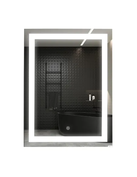 Зеркало для ванной комнаты Unio MRR-01 SQR-AA-S 600 x 800 LED FL с сенсором - 3 Зеркало для ванной комнаты Unio MRR-01 SQR-AA-S 600 x 800 LED FL с сенсором - 3