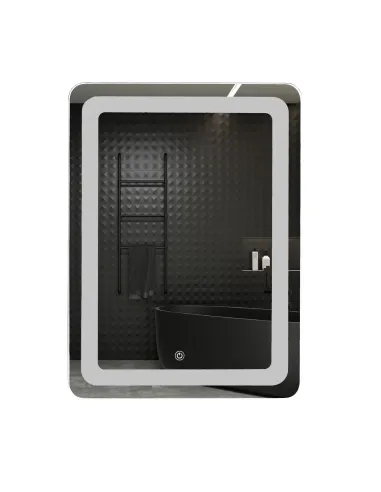 Зеркало для ванной комнаты Unio MRR-04 SQR-RA-S 600 x 800 LED FL с сенсором - 3