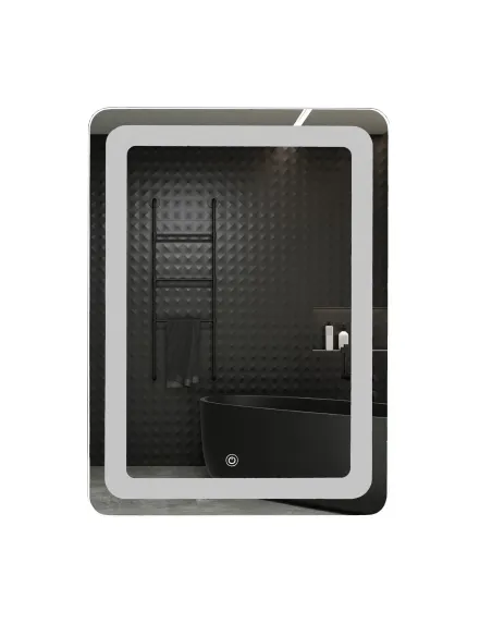 Зеркало для ванной комнаты Unio MRR-04 SQR-RA-S 600 x 800 LED FL с сенсором - 3