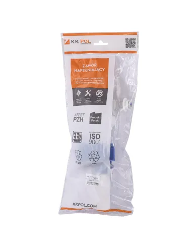 Кран залив для бачка унитаза Kkpol ZN2/110 3/8 боковой, пластик - 4