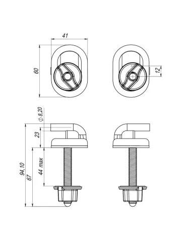 Крепление к сиденью унитаза SoloPlast СУ-2.10.ЗП - 3