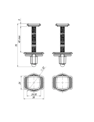 Крепление к сиденью унитаза SoloPlast СУ-4. 10.ЗП - 3