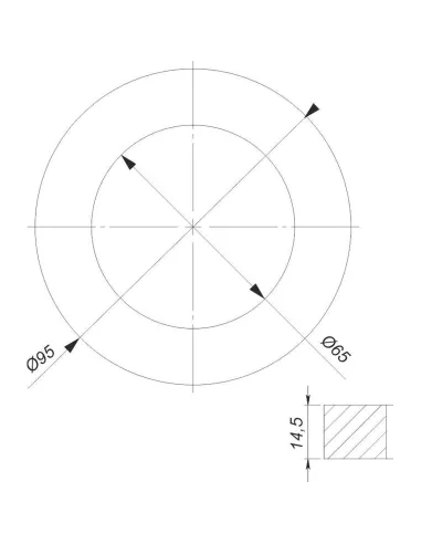 Прокладка между бачком и унитазом SoloPlast АС-06.00.18 ЗП, 95х65х14,5 мм - 2