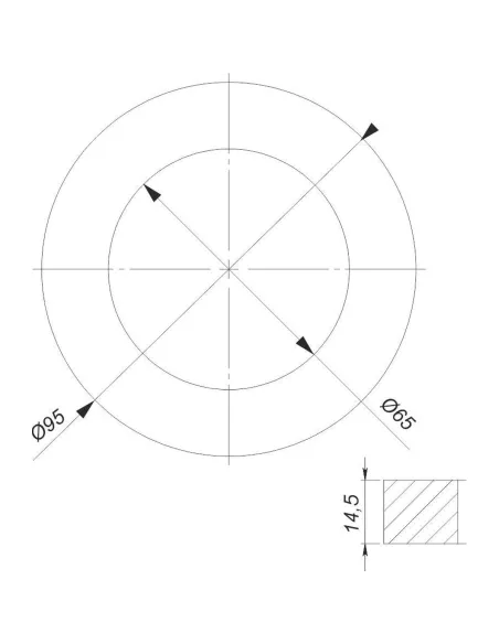 Прокладка между бачком и унитазом SoloPlast АС-06.00.18 ЗП, 95х65х14,5 мм - 2