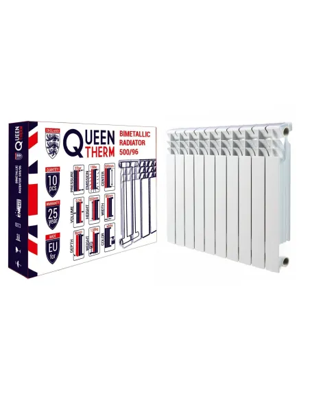 Радіатор біметалічний Queen Therm 500/96, 10 секцій - 1