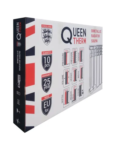 Радіатор біметалічний Queen Therm 500/96, 10 секцій - 7