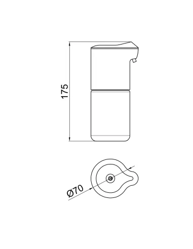 Дозатор пенного мыла автоматический Q-Tap Pohodli QT144WH42925 White, 4.5 V - 2