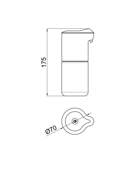 Дозатор пенного мыла автоматический Q-Tap Pohodli QT144WH42925 White, 4.5 V - 2