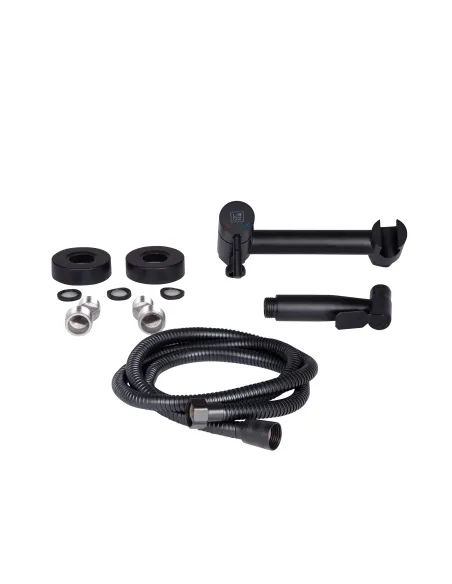 Змішувач із гігієнічним душем Lidz Aria NEW LDARINEWBLA43394 Black - 2