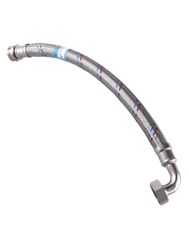 Антивибрационный шланг Solomon LG27 AI HS3002 НВ, угловой, нержавеющая сталь, 1 х 1/2 дюйма, 1 метр - 2