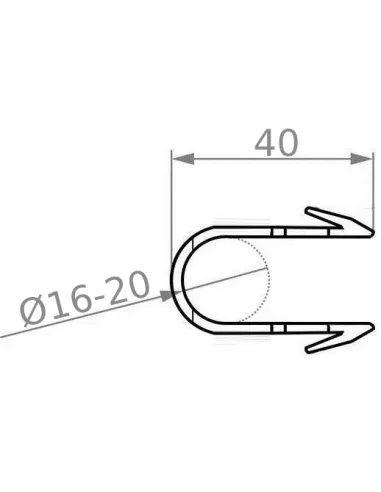 Такерная гарпун-скоба Cristal для крепления трубы ТП 16-20 мм, 40 мм, упаковка 550 шт - 3