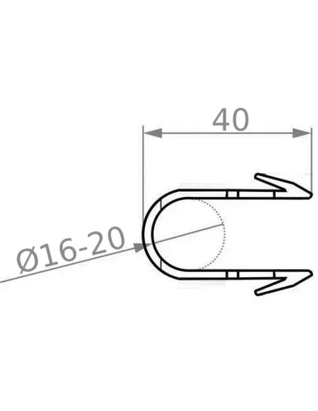 Такерная гарпун-скоба Cristal для крепления трубы ТП 16-20 мм, 40 мм, упаковка 550 шт - 3