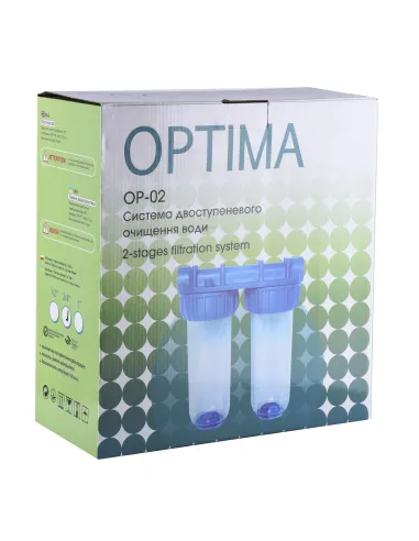 Магістральний фільтр для очищення води Optima OP-0, 1 дюйм - 4