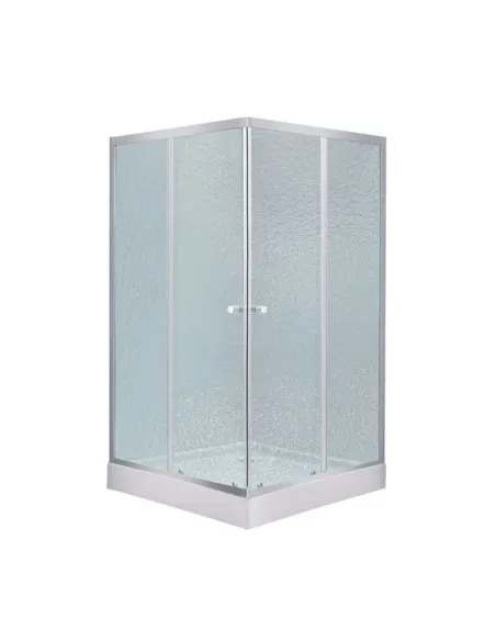 Душевая кабина с низким поддоном Lidz Wawel SC80x80.SAT.LOW.FR Frost Mazur, квадратная - 1