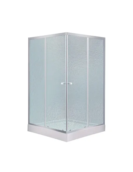 Душевая кабина с низким поддоном Lidz Wawel SC90x90.SAT.LOW.FR Frost Mazur, квадратная - 1