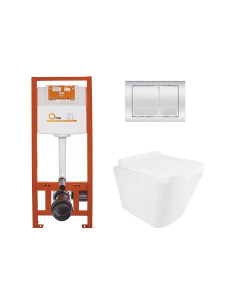 Інсталяція з унітазом Q-Tap Tern Ultra Quiet QT0133M425+QT0111M06028CRM 4 в 1, 3/8 л - 1