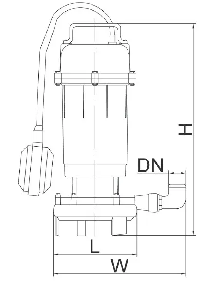 Фекальний насос Delta WQCD2-26, 26 кВт з різальним механізмом - 3