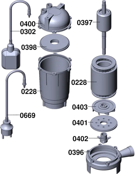 Фекальний насос Delta WQCD2-26, 26 кВт з різальним механізмом - 4