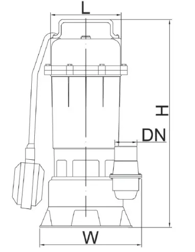 Фекальний насос Delta WQD1-11, 11 кВт без різального механізму - 3
