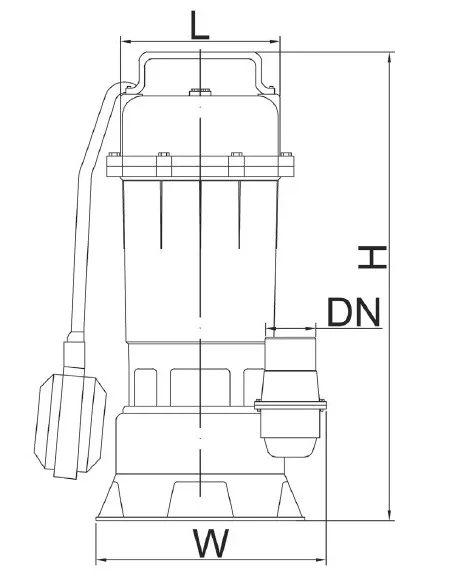 Фекальний насос Delta WQD1-11, 11 кВт без різального механізму - 3