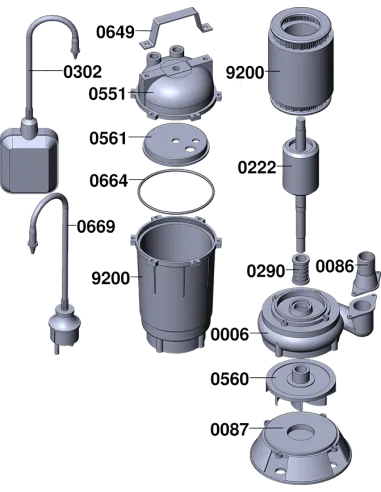 Фекальний насос Delta WQD1-11, 11 кВт без різального механізму - 4