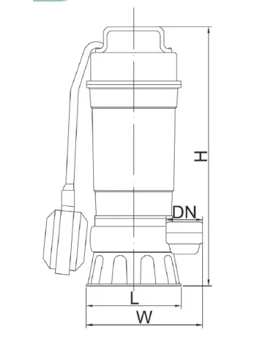 Фекальный насос Delta WQS2-2.5, 2.5 кВт без режущего механизма - 3