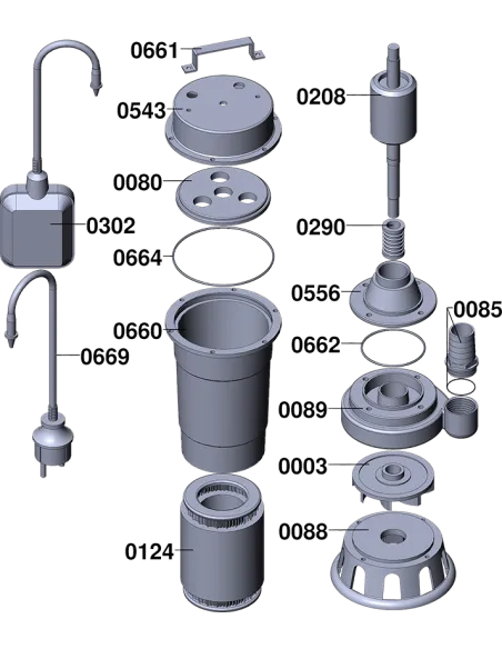Фекальный насос Delta WQS2-2.5, 2.5 кВт без режущего механизма - 4