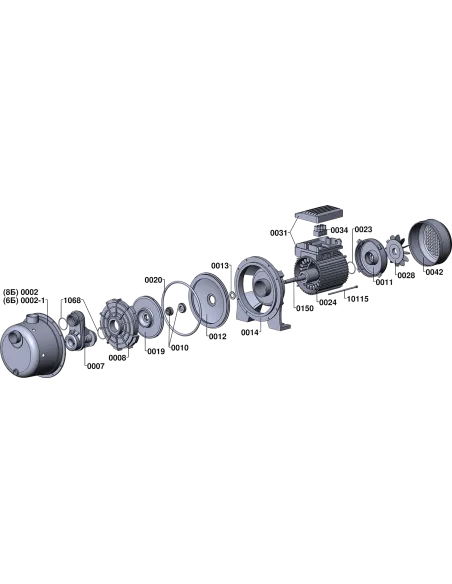 Центробежный поверхностный насос Euroaqua JY 1000 inox 1.1 кВт - 4