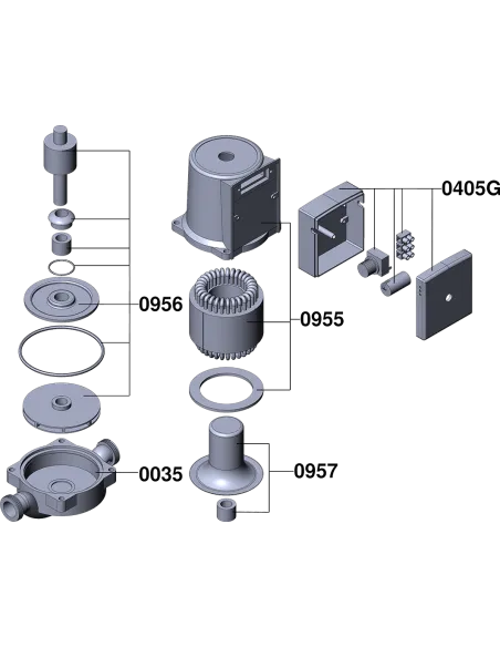 Циркуляційний насос Euroaqua LPS 32-6S-180 з гайками - 5