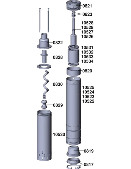 Шнековий насос для свердловин Euroaqua 3 QGD 12 - 60 - 075 кВт - 5