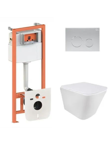 Інсталяція з унітазом Q-Tap Tern Ultra Quiet QT1733052EUQW45159 4 в 1, 3/8 літра - 1