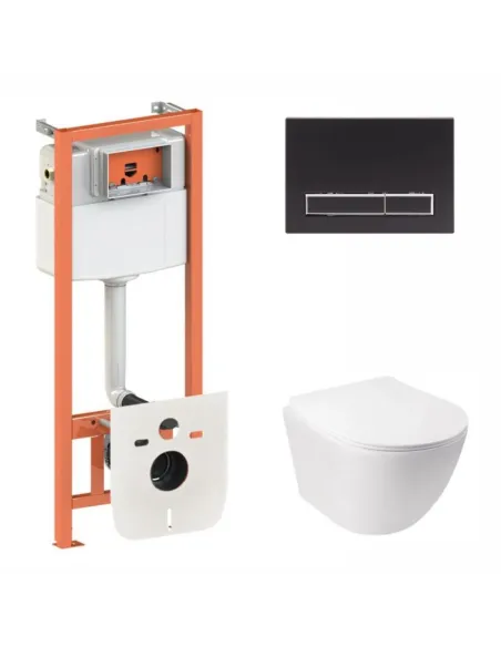 Інсталяція з унітазом Q-Tap Jay Ultra Quiet QT07335177W45139 4 в 1, 3/8 літра - 1