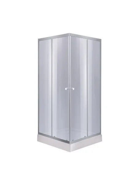 Душевая кабина с низким поддоном Lidz Wawel SC80x80.SAT.LOW.GR, квадратная - 1