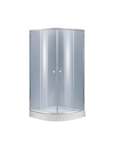 Душевая кабина с низким поддоном Lidz Latwa SC90x90.SAT.LOW.GR, полукруглая - 1