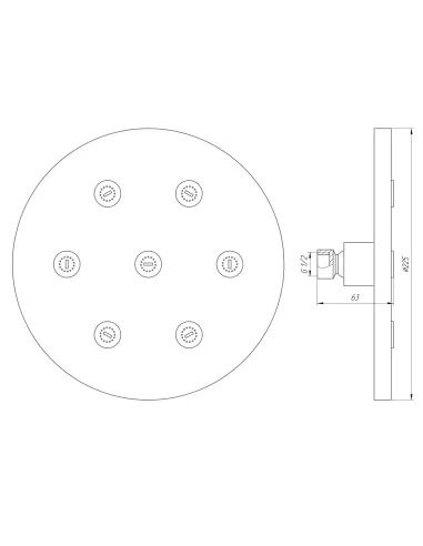 Лійка для душу тропік Globus Lux SD08A, пластик - 5