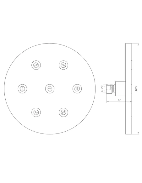 Лійка для душу тропік Globus Lux SD08A, пластик - 5