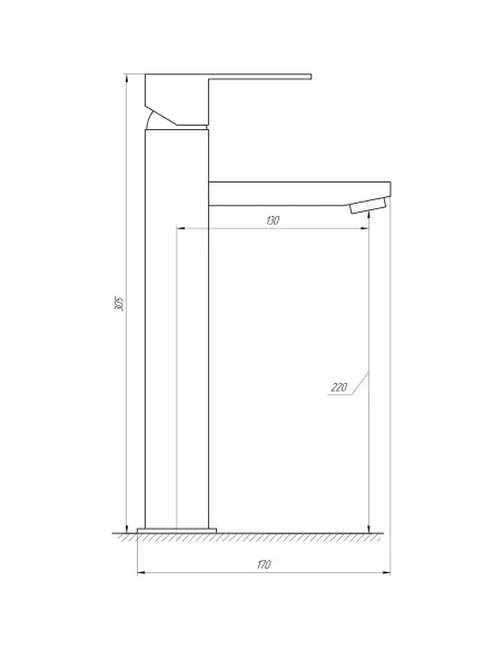 Смесители для умывальника из нержавеющей стали Globus Lux Sicilia SBQ-201-BB, черный - 5