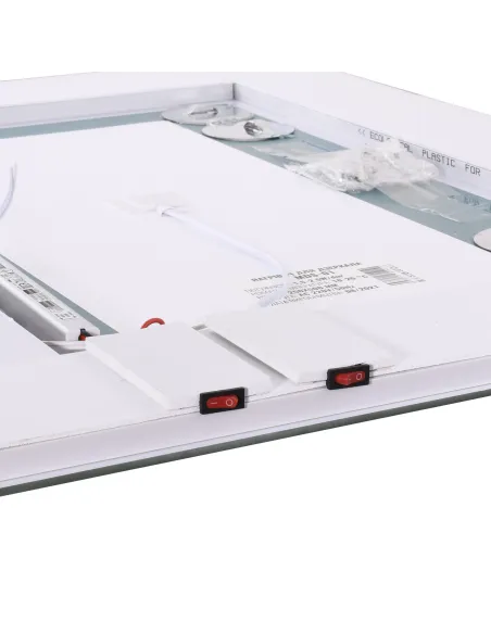 Дзеркало для ванної кімнати Unio MRR-04 SQR-RA-H 600 x 800 LED FL з підігрівом - 4