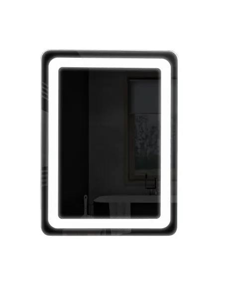 Зеркало для ванной комнаты Unio MRR-04 SQR-RA-H 600 x 800 LED FL с подогревом - 5