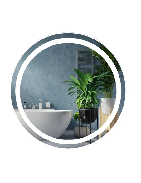 Дзеркало для ванної кімнати Unio MRR-09 RND-S 700 x 700 LED FL з сенсором - 1