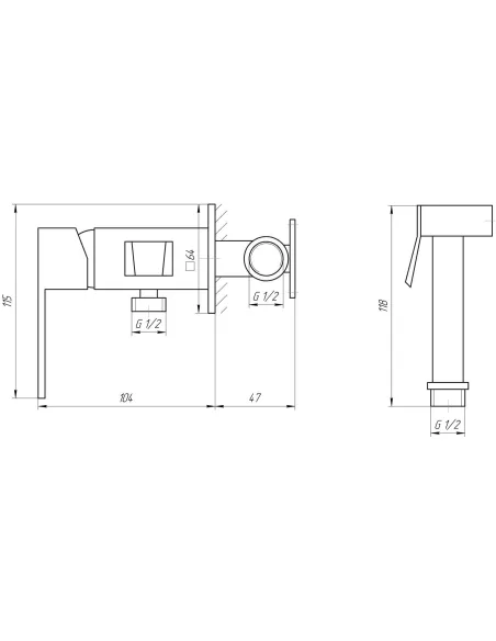Гігієнічний змішувач Topaz Lexi TL 21106-H57-W білий матовий - 7