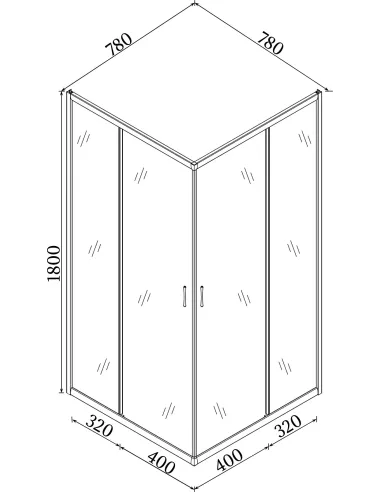Душевая кабина без поддона Bravo Odra 80N - 2