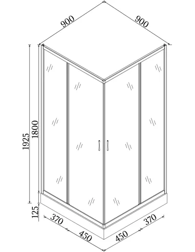 Душевая кабина с низким поддоном Bravo Odra L90W Line - 2