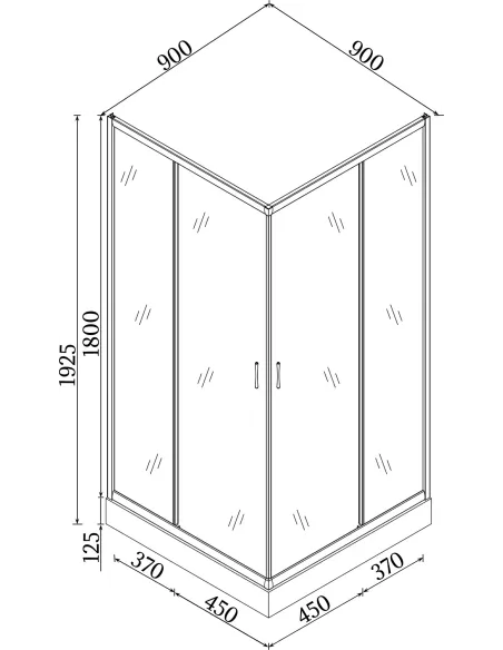 Душевая кабина с низким поддоном Bravo Odra L90W Line - 2