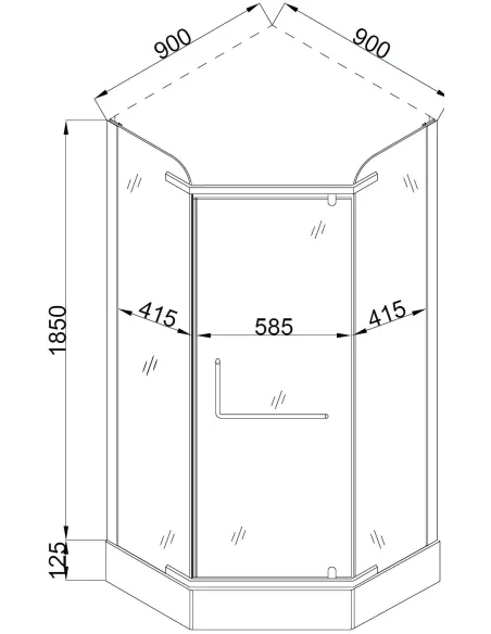 Душова кабіна з низьким піддоном Bravo RABA 90ВТ - 3